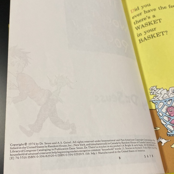 There’s a Wocket in my Pocket! by Dr. Seuss - Hardcover Children’s Book - Picture 6 of 12